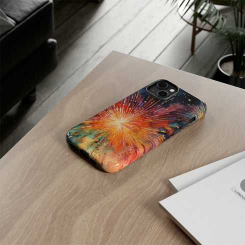 Summer Fireworks in Watercolor - Impact Resistant Phone Case
